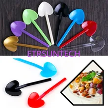 5000 шт/партия одноразовая красочная ложка в форме сердца лопата ложка для десерта ложка для мороженого LX0128