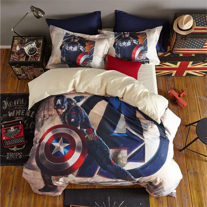 Детский хлопковый комплект постельного белья с изображением Человека-паука из мультфильма «Дисней», 1,5 м/1,8 м - Цвет: 4
