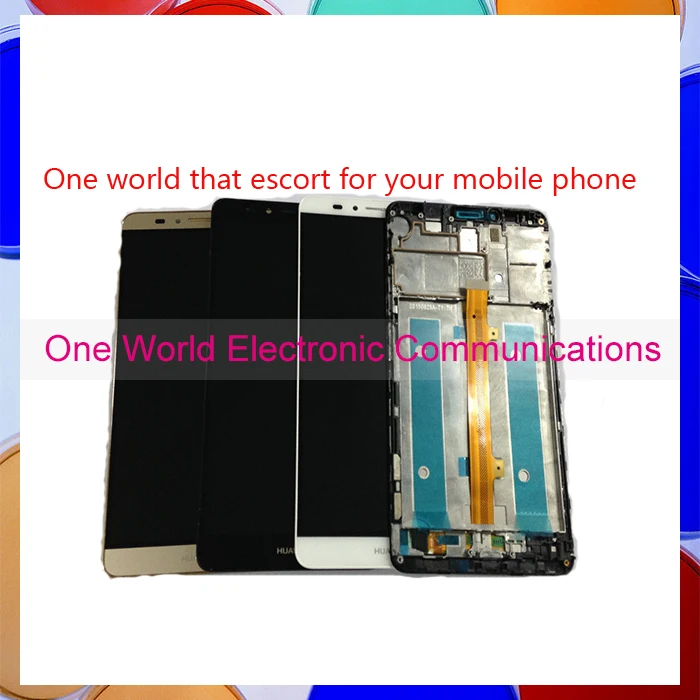

100% original Top quality Lcd Assembly LCD Digitizer Touch Screen  Complete with frame For Huawei mate 7 with free shipping