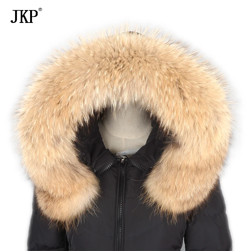 

100% Natural Raccoon Fur Collar Jacket Real Fur Scarf Women Winter Coat Female Warm Shawl Thick Raccoon Fur Collar Scarves Neck