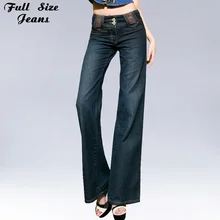 Дизайнерские осенние свободные джинсы бойфренды размера плюс винтажные синие джинсы с широкими штанинами, женские брюки с высокой талией 4Xl 34