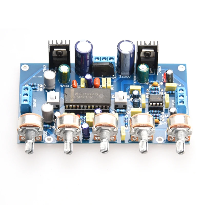 Lusya DIY Аудио Цифровой усилитель доска LM4610 мощность сабвуфера 2 канала предусилитель усилитель тональности доска LM4610+ NE5532 D3-006