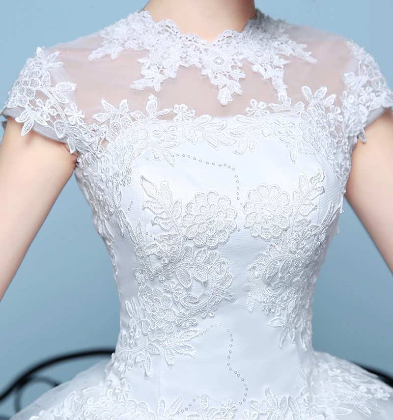 XXN059# бальное платье с круглым вырезом размера плюс на шнуровке белое красное свадебное платье вышитое кружево на сетке длинные платья для женщин на заказ
