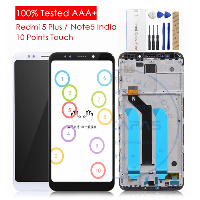 For Xiaomi Redmi 5 Plus LCD Display + Frame Redmi Note 5