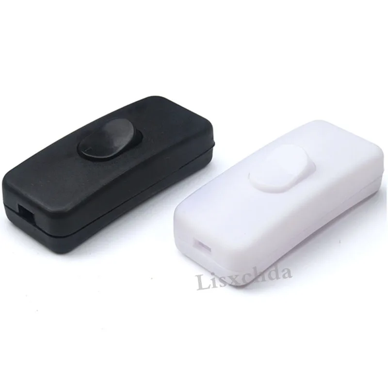 

303 push button switch power supply cable Circuit midway Black/White switch LED lamp switch Universal DIY switch