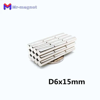 

200pcs 6x15mm neo neodymium D6x15mm magnets king N35 6mm x 15mm, 6x15 permanent magnet 6*15 neodymium 6*15mm magnet