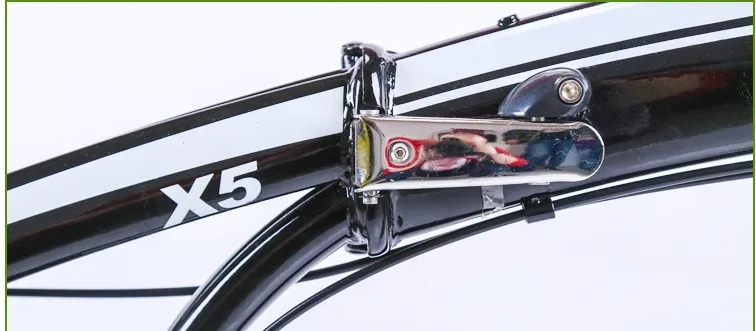 Best Portable Single-Wheel Folding Bicycle Quality Carbon Steel Frame 20-Inch Variable Speed Front and Rear Mechanical Disc Brake 3