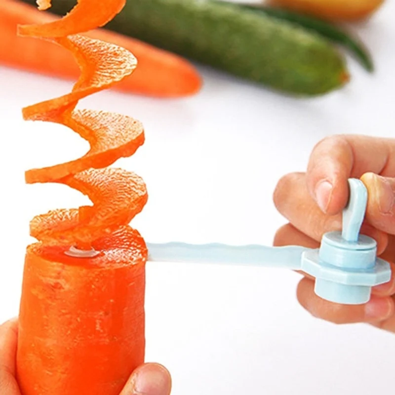 

2pcs Kitchen Gadgets Fruit and Vegetable Spiral Slicer Cutting and Carrot/Cucumber/Pumpkin/Zucchini Pattern Carved Flowers