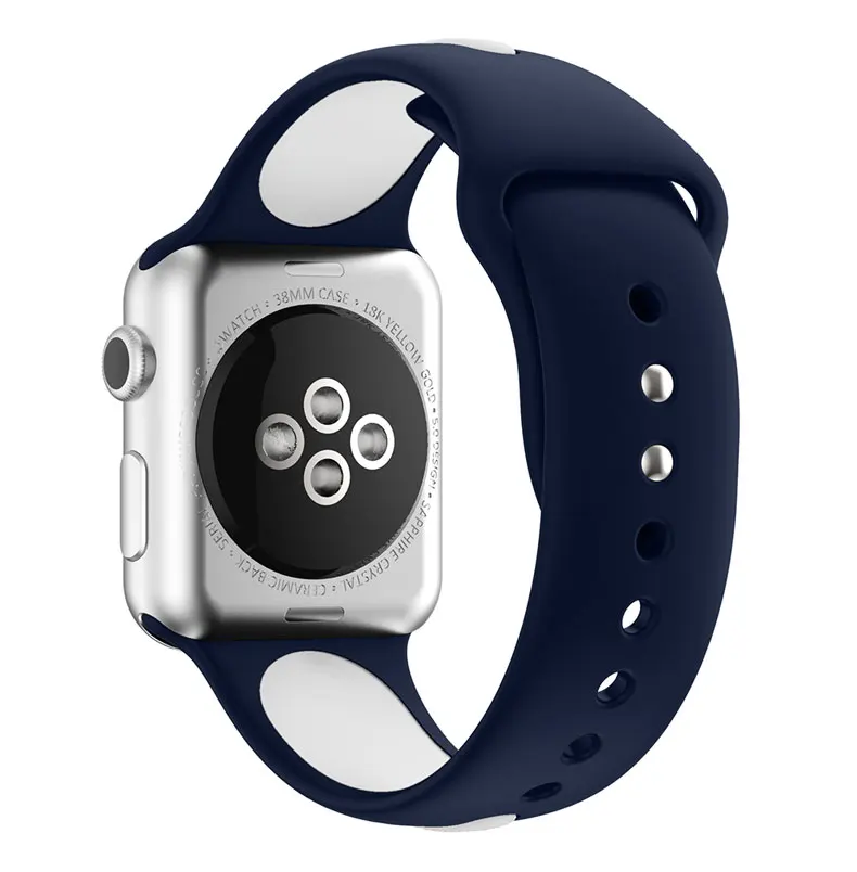 Ремешок EIMO для Apple Watch Band 44 мм 4 Iwatch band 42 мм 38 мм 40 мм спортивный силиконовый браслет на запястье ремешок для часов аксессуары