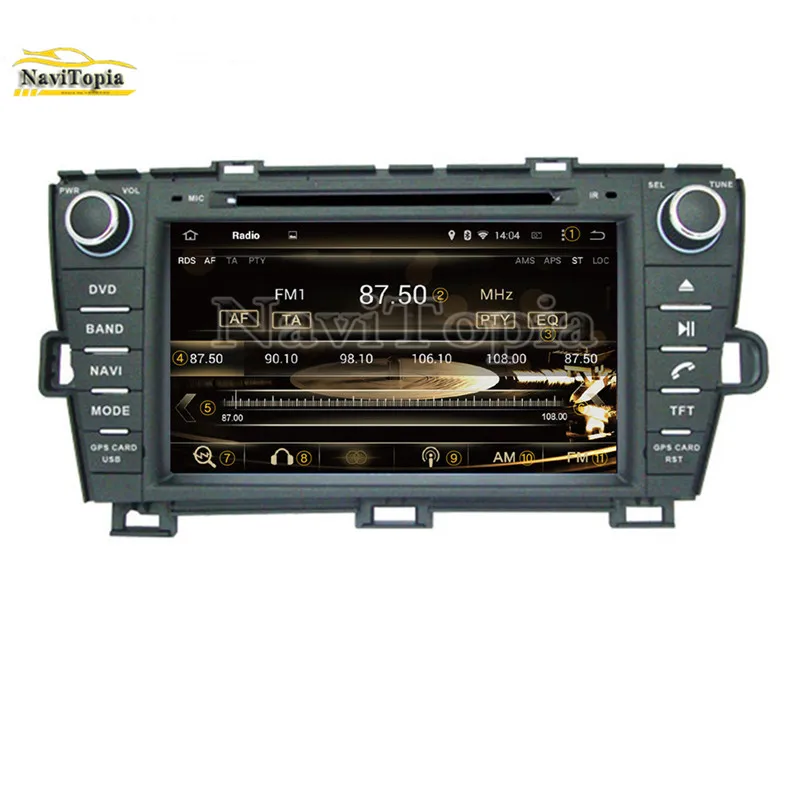 Perfect NAVITOPIA 4G RAM 64G ROM PX6 Six Core Android 9.0 Car DVD Player GPS Navigation for Toyota Prius right driving 2009 2010- 10
