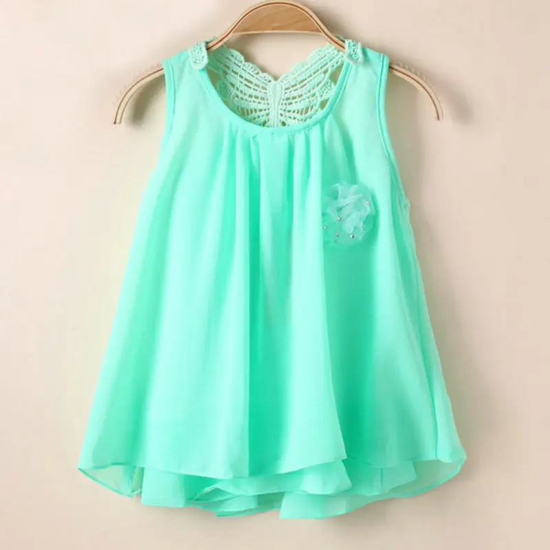 

2016 Summer Vestidos Baby Girl Dresses Princess Dress Sundress Kids Girl Chiffon Floral Vest Tutu Dress Brand Girls Clothes