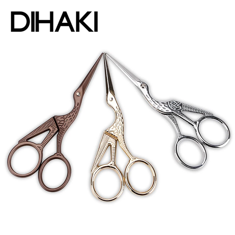 

Cross Stitch Scissor Practical Shears Stainless Steel Retro Scissors Crane Shape Stork Embroidery Sewing Tools DIY Home Tool