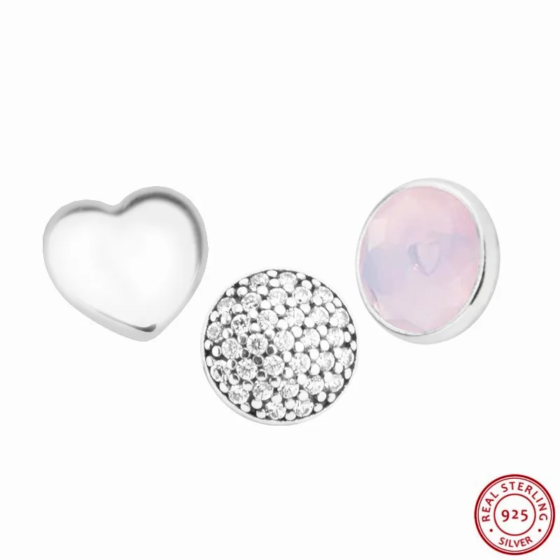 

October Droplet Petite Beads DIY Fit Pandora Floating Locket Necklaces Pendants or Bracelets Silver 925 Original 3PCS FLS009-10