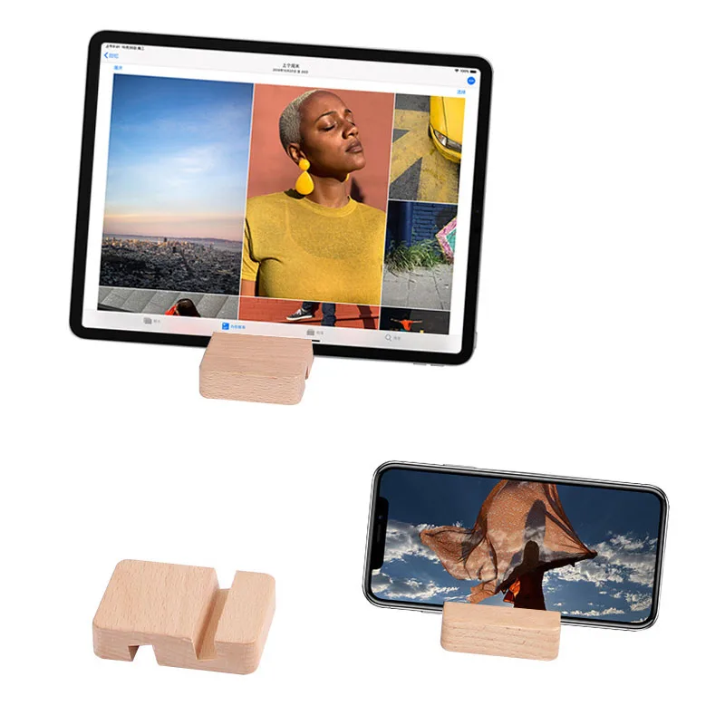 

smart Phone Holder Stand Portable Desk Cell Phone Wood Holder For iPhone iPad Tablet xiaomi ZTE Desktop Stand Support