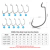 DONQL 60pcs Mixed Size Wide Crank Fishing Hooks Carbon Steel Offset Fishhook 5/0#-4# Barbed Carp Fishing Hook For Soft Worm Lure ► Photo 3/6