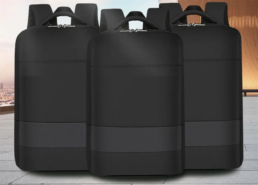 FANSON, тонкий мужской рюкзак, тонкий, Сверхлегкий, рюкзак для ноутбука, 15,6 дюймов, модный, офисный, рабочий, водонепроницаемый, бизнес рюкзак для мужчин