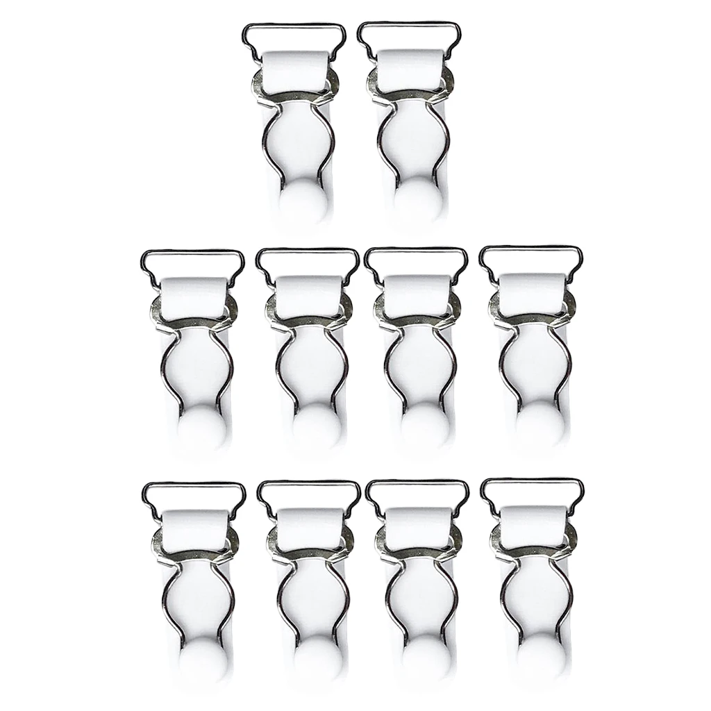 20pcs Ladies White and Black Women Garter Belt Straps Replacement Suspenders Grips 20mm