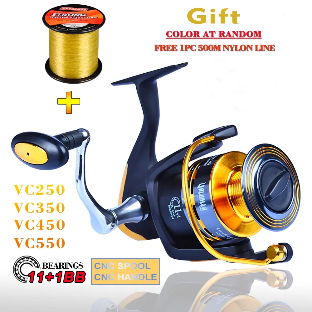 

1PC Fishing Spinning Reels Spinning Reel with Large Spool 13KG Max Drag Freshwater 11+1BB Spinning Fishing Reel