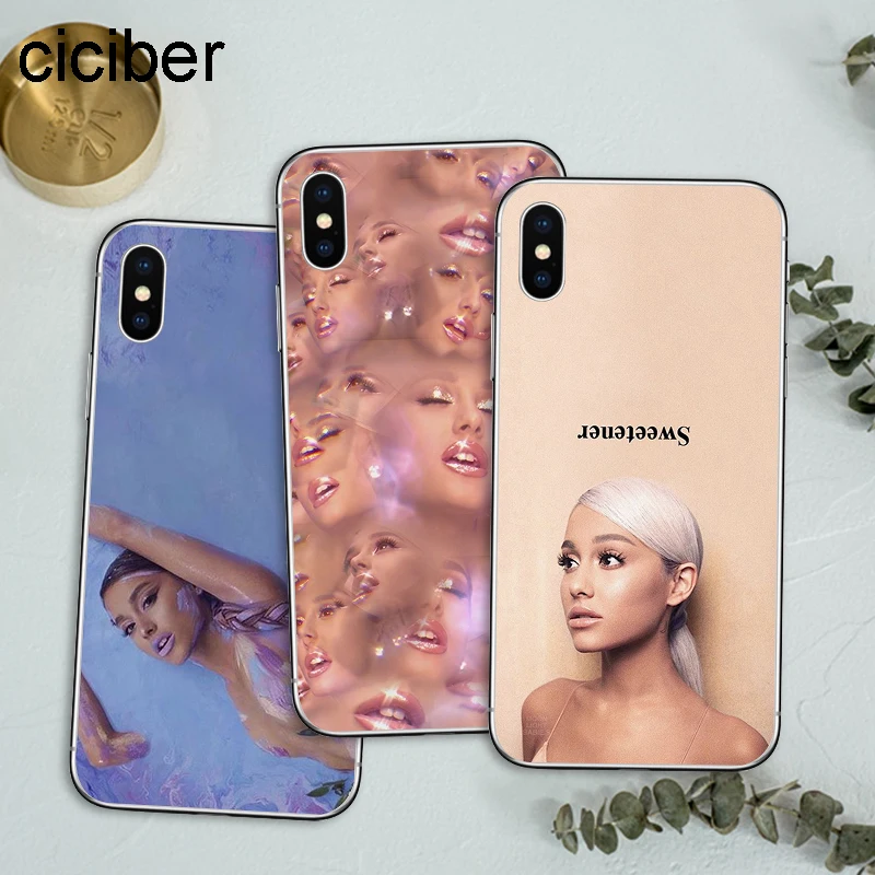 

ciciber Ariana Grande AG Rainbow Sweetener Soft Silicon Phone Cases Cover For iPhone Case 7 6 8 6s 5S Plus X Fundas Capa
