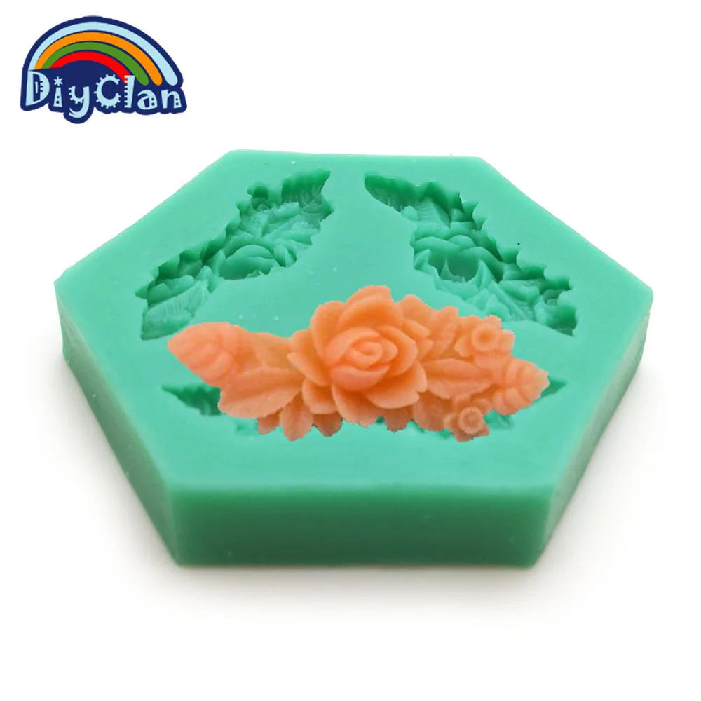 

New arrival flowers DIY silicone fondant cake molds chocolate mold soap mould cake tools for the kitchen baking F0153HM35