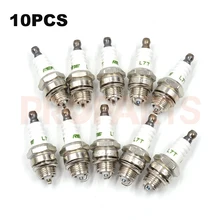 10PCS Spark Plug L7T For 2Stroke Chainsaw Brush Cutter Grass Trimmer Use
