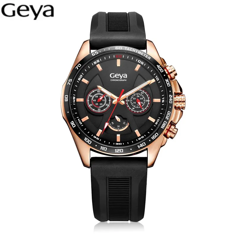 2016 Men Sports Watches 50M Waterproof Silicone Strap Racing Style Watch Military Multi Function Wristwatches relogios