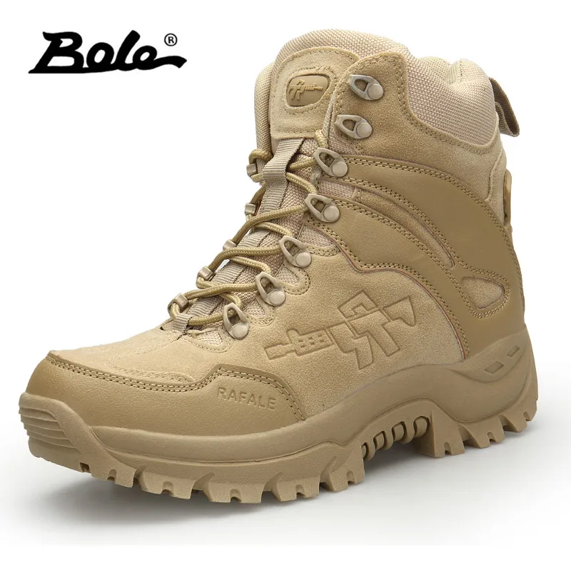 melhor BOLE 39 46 Resistente Ao Desgaste Botas de Grande Tamanho Respirável Homens Sola Grossa Outono Inverno Rendas Até Botas de Alta Qualidade botas de neve