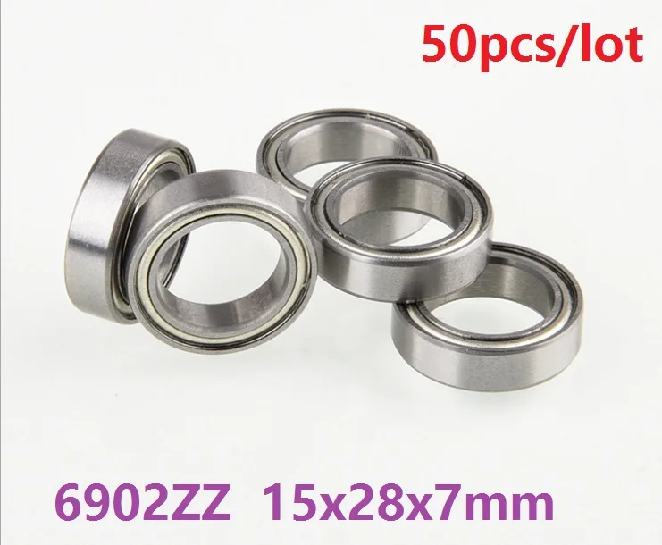 

50pcs/lot 6902 ZZ 6902ZZ 15x28x7 Thin Tube Thin Section Deep Groove Ball Bearing 15*28*7 mm