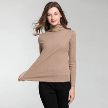 Базовые Топы зимние водолазки однотонные теплые большие размеры женские теплые пуловеры с длинными рукавами универсальные топы Женская одежда