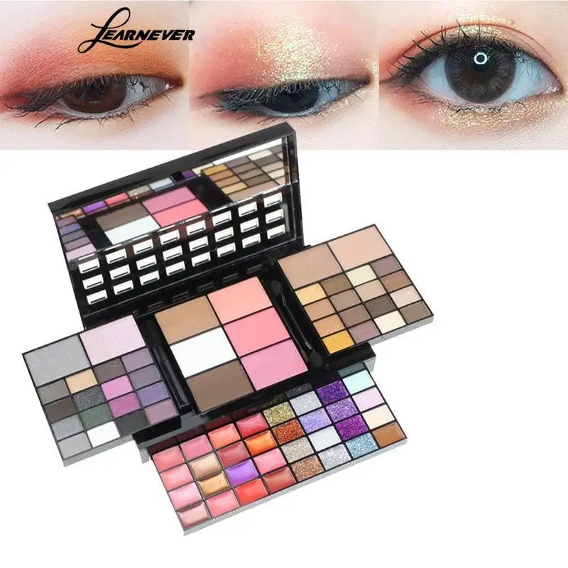 

LEARNEVER 74 Color Eyeshadow Palette Set Make up Pallete 36 Eyeshadow + 28 Lip Gloss +6 Blush +4 Concealer Makeup Kit Cosmetics
