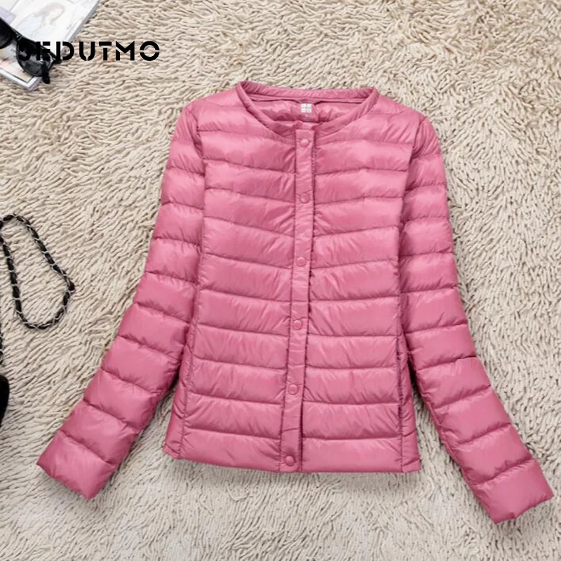 

SEDUTMO Winter Duck Womens Down Jackets Ultra Light Short Down Doat Puffer Jacket Autumn Parkas ED053