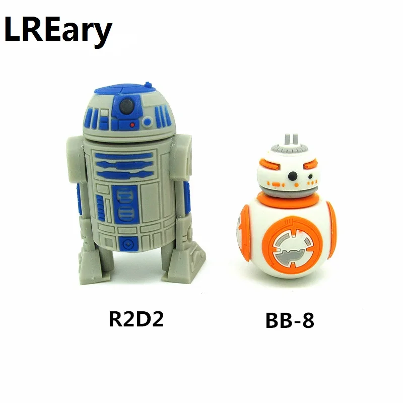 Мода Звездные войны BB-8& R2D2 милый флеш-накопитель робот usb флеш-накопитель 4 ГБ/8 ГБ/16 ГБ/32 ГБ usb 2,0 флэш-диск карта памяти мультфильм BB8