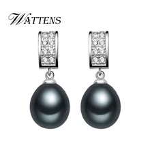 WATTENS новые серьги-гвоздики из натурального жемчуга для женщин, серьги из стерлингового серебра 925 пробы, ювелирные изделия с жемчугом, вечерние/свадебные, подарок для любви