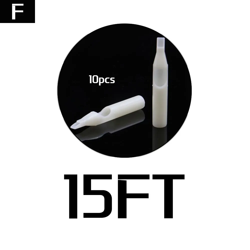 10 шт FT стерильные белые одноразовые наконечники татуировки Короткие Пластиковые иглы для тату боди-арт поставка - Номер модели: 5М1