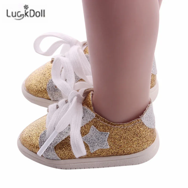 LUCKDOLL вафельная пятиугольная обувная игрушка ShoesFit 18 дюймов американская 43 см детская кукла одежда аксессуары, игрушки для девочек, поколение, день рождения Gif