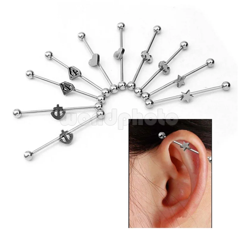 Wholesale 10Pcs Mix Shape Design Stainless Steel Ear