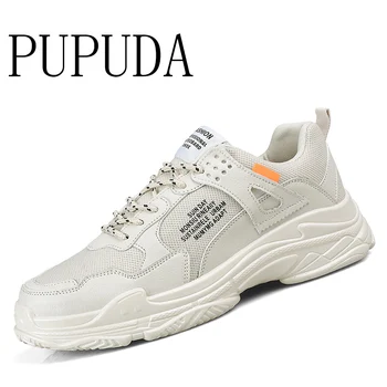 

PUPUDA Platform Shoes Men Basketball Sport Sneakers Comfy Men Causal Shoes Wide Trend Running Sneakers Walking Shoes Male 2019