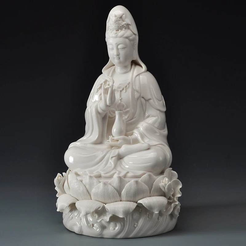 Porcelain Christmas Gifts White Buddha Statues Home Decor Ceramic
