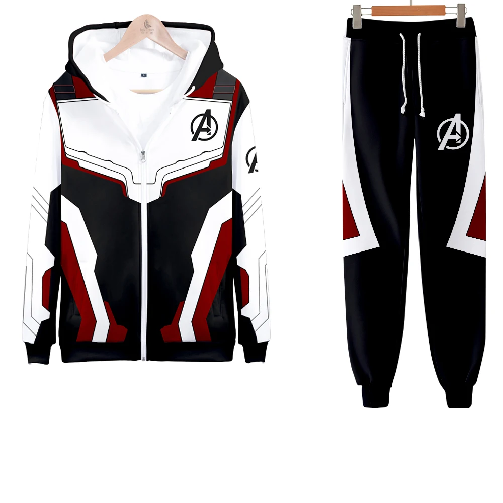 Avengers Endgame Hoodie Cosplay Jacket Sweater Costumes Quantum KingdomTrousers T-shirt Long Sleeve Suit Superhero Costume