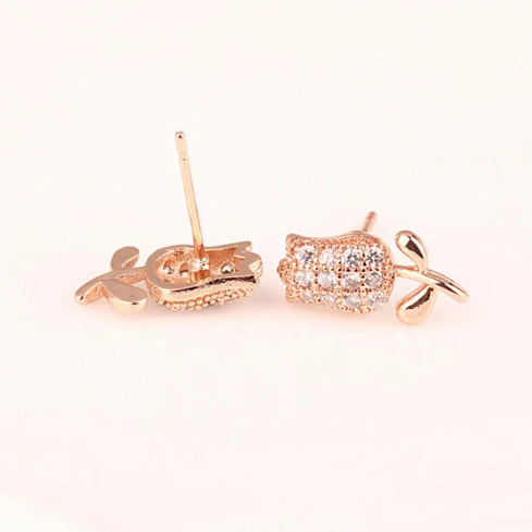 Золотые серьги гвоздики с фианитами для маленьких девочек|girls stud earings|stud earringsgold