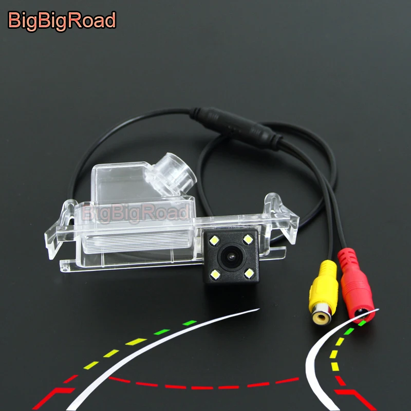 

BigBigRoad Car Intelligent Dynamic Trajectory Tracks Rear View Backup Camera For Kia K2 Rio Sedan Hatchback Ceed 2013 Waterproof