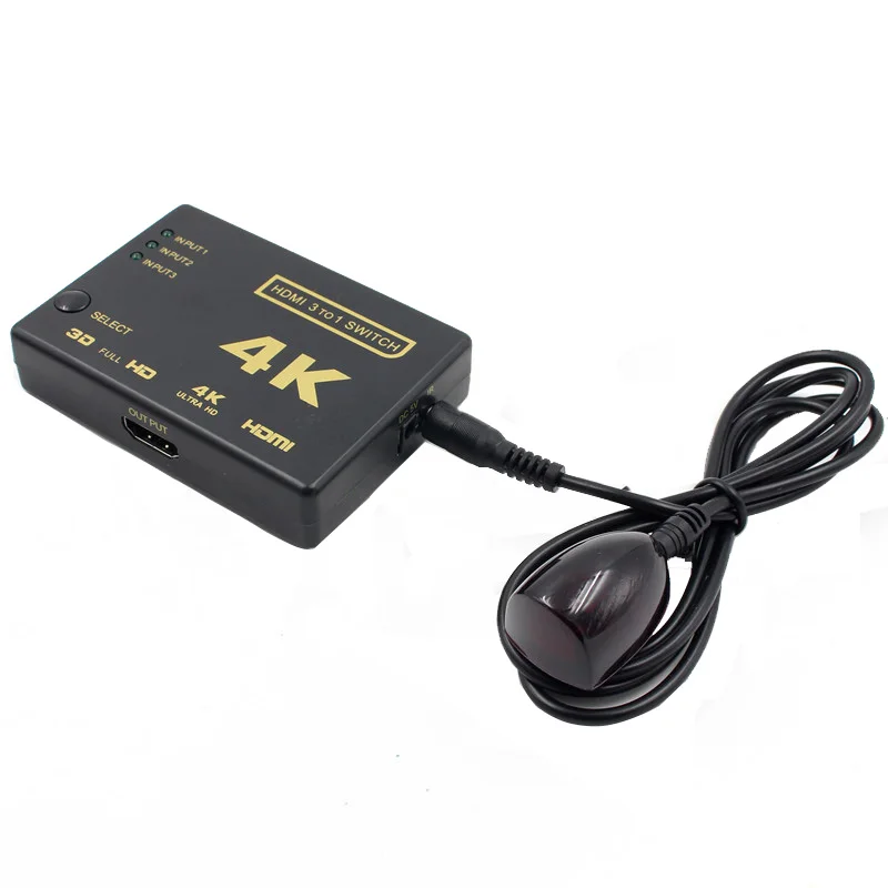 Larryjoe HDMI коммутатор 3 порта 4 к* 2 к коммутатор сплиттер коробка Ultra HD для DVD HDTV Xbox PS3 PS4