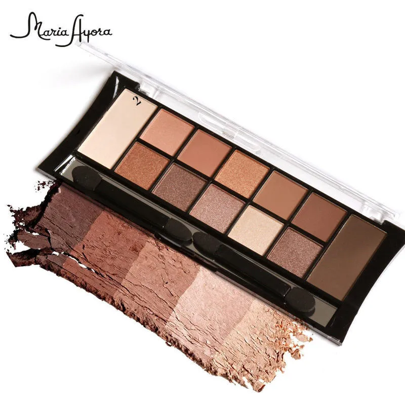 

Brand Eyeshadow Palette 12 Color Shimmer Glitter Eye Shadow Makeup Set With Brush Nude Maquiagem Smoky Shinning Make Up