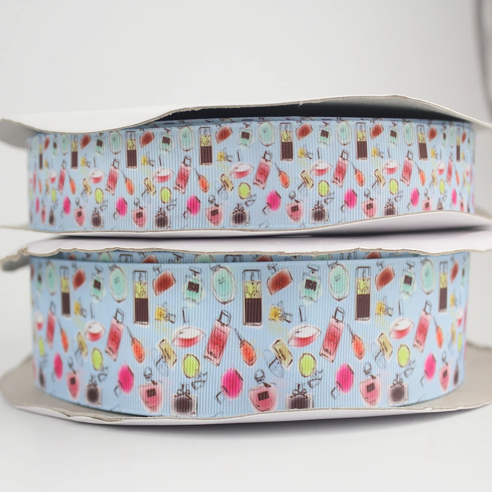 Новый 25 мм девушки косметический напечатан grosgrain ленты 38 Полиэфирная Лента