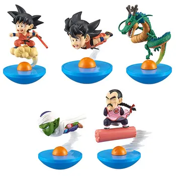 

Huong Anime Dragon Ball Z 5PCS/SET Son Goku Vegeta PVC Action Figures Collection Model Daruma Doll Tumbler Toy