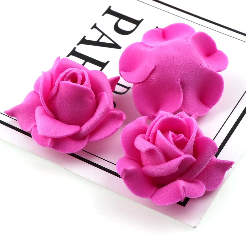 20 шт 3,5 см мини объемные боковые Розы Декоративные цветы искусственные пенные цветы для DIY вечерние свадебные украшения домашний декор - Цвет: Rose
