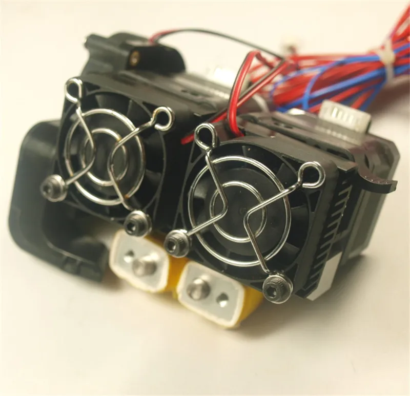 

Funssor 1 set*MK10 dual Extruder Assembly full kit 1.75mm Nema 17 motor compatible Flashforge/Wanhao/CTC 3D printer spare parts