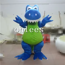 Ohlees в магазине плюшевый голубой дракон, талисман костюм на Хэллоуин и Рождество реквизит для дня рождения костюмы для взрослых, мультяшное животное настроить