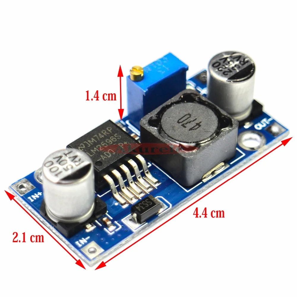 50pcs Ultra small LM2596 power supply module DC / DC BUCK 3A adjustable
