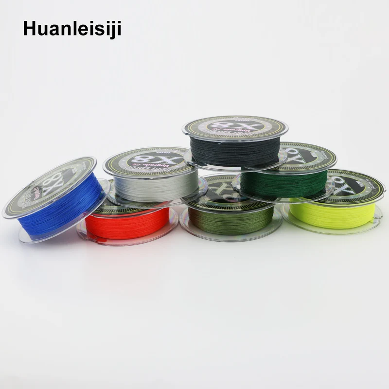 HLSJ8 plait бренд 100 м PE плетеная леска 8 стендов 80LB 10LB 20LB 60LB мультифиламентная для